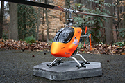RC helicopters mounted on cement stone masonry used as test stand